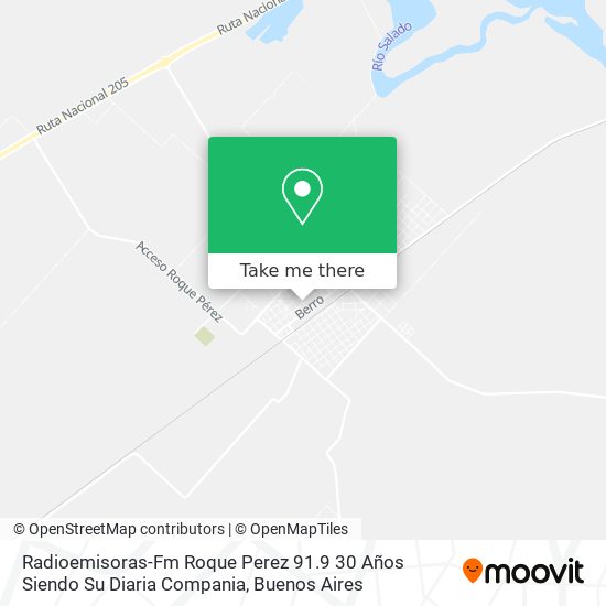 Mapa de Radioemisoras-Fm Roque Perez 91.9 30 Años Siendo Su Diaria Compania