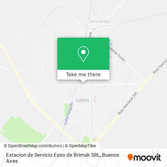 Mapa de Estacion de Servicio Esso de Brimak SRL