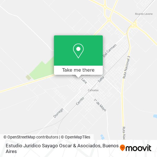 Mapa de Estudio Jurídico Sayago Oscar & Asociados