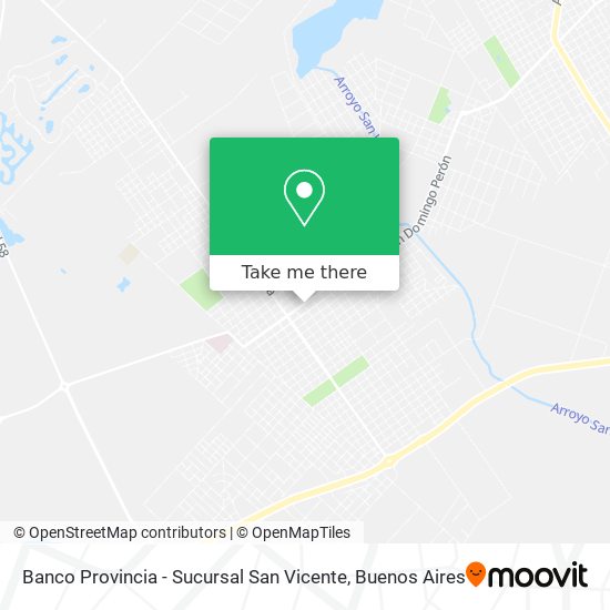 Banco Provincia - Sucursal San Vicente map