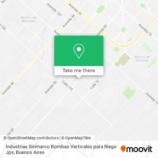 Mapa de Industrias Sirimarco Bombas Verticales para Riego Jps