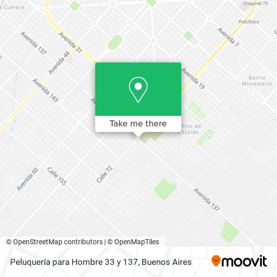 Peluquería para Hombre 33 y 137 map