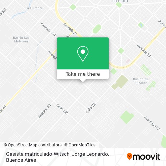 Mapa de Gasista matriculado-Witschi Jorge Leonardo