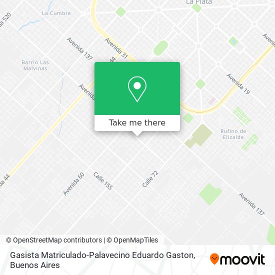 Mapa de Gasista Matriculado-Palavecino Eduardo Gaston