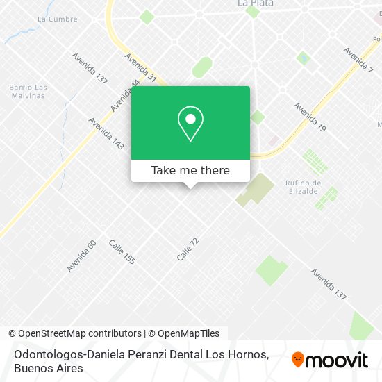Odontologos-Daniela Peranzi Dental Los Hornos map