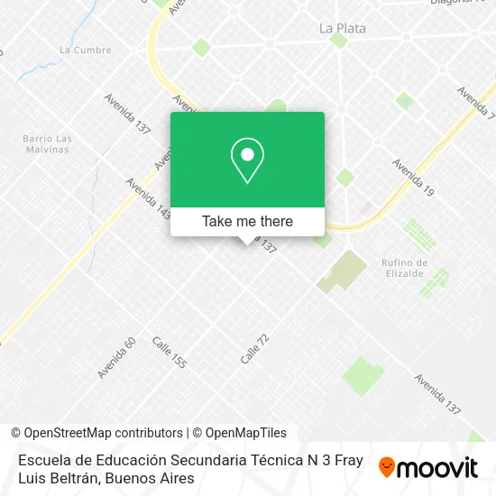 Mapa de Escuela de Educación Secundaria Técnica N 3 Fray Luis Beltrán