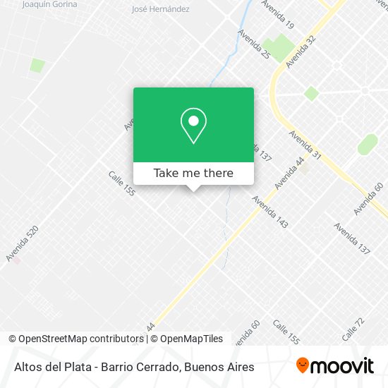 Altos del Plata - Barrio Cerrado map