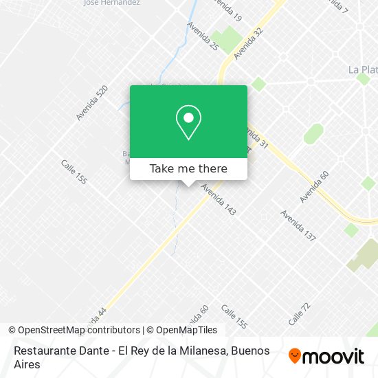 Mapa de Restaurante Dante - El Rey de la Milanesa