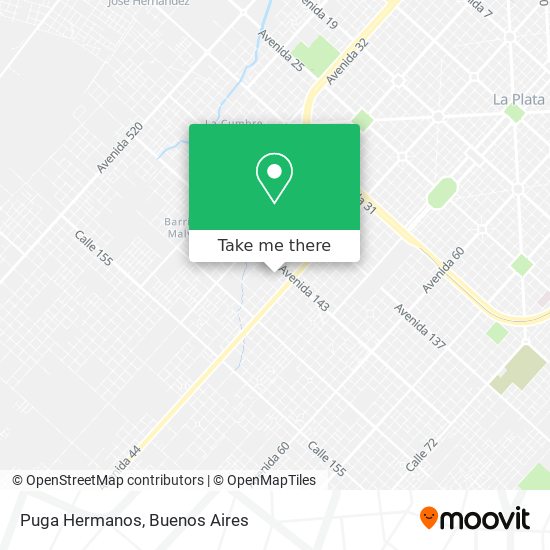 Puga Hermanos map