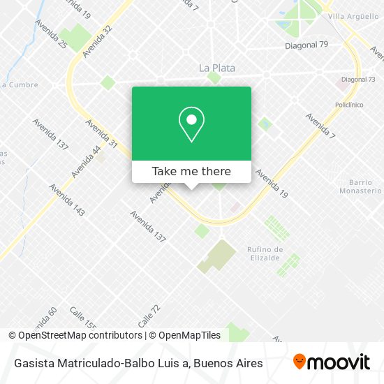 Mapa de Gasista Matriculado-Balbo Luis a