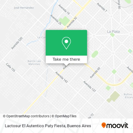 Lactosur El Autentico Paty Fiesta map