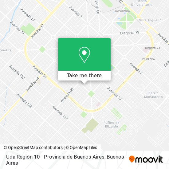 Uda Región 10 - Provincia de Buenos Aires map