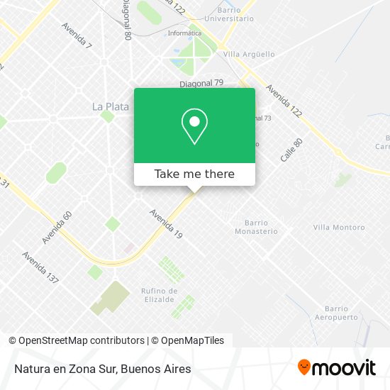 Natura en Zona Sur map