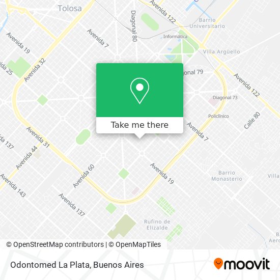 Mapa de Odontomed La Plata