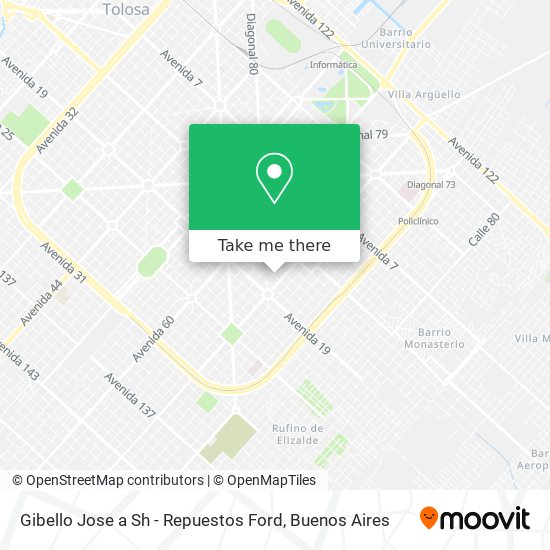 Gibello Jose a Sh - Repuestos Ford map