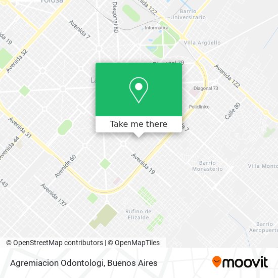 Agremiacion Odontologi map