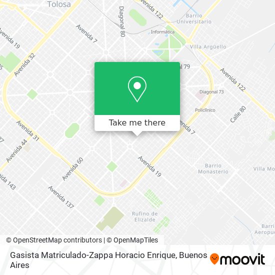 Gasista Matriculado-Zappa Horacio Enrique map