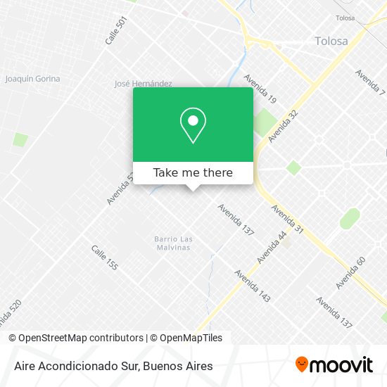 Aire Acondicionado Sur map