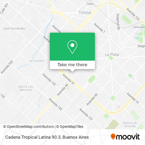 Mapa de Cadena Tropical Latina 90.3