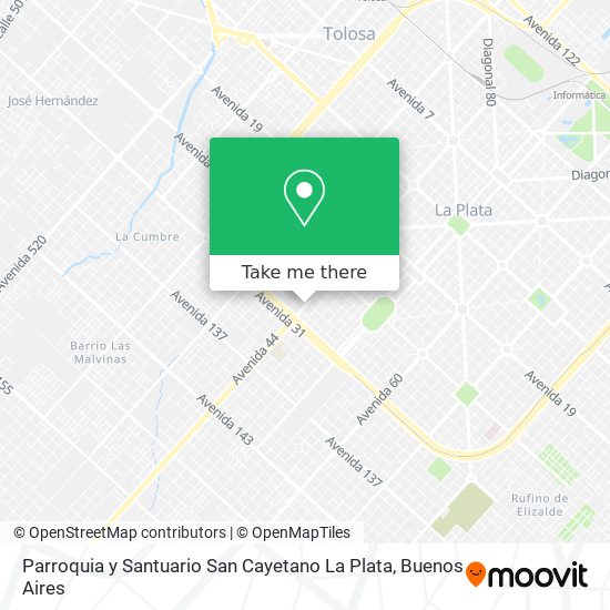 Parroquia y Santuario San Cayetano La Plata map