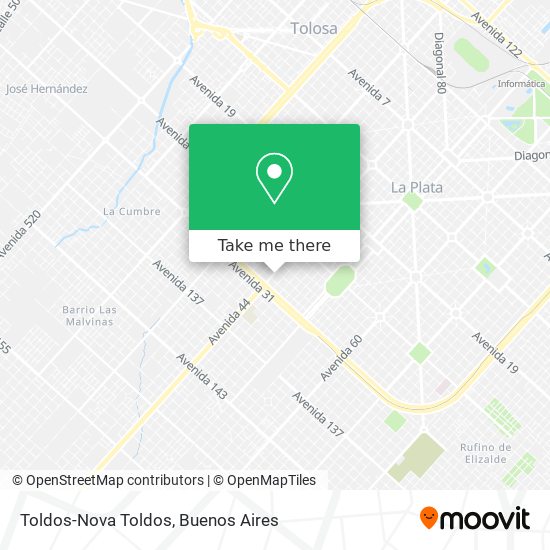 Toldos-Nova Toldos map