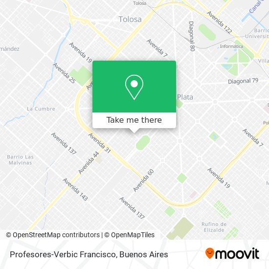 Profesores-Verbic Francisco map