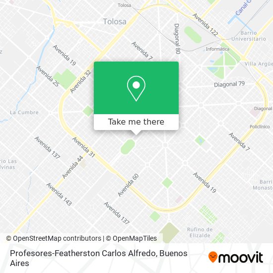 Profesores-Featherston Carlos Alfredo map