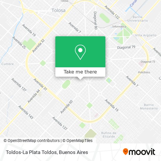 Toldos-La Plata Toldos map