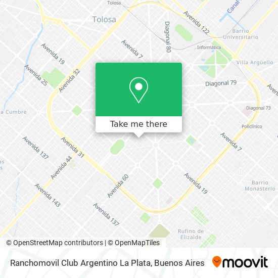 Ranchomovil Club Argentino La Plata map