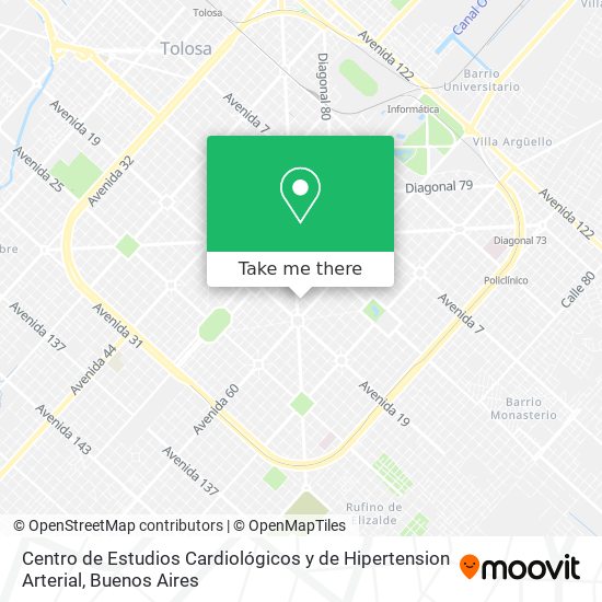 Mapa de Centro de Estudios Cardiológicos y de Hipertension Arterial