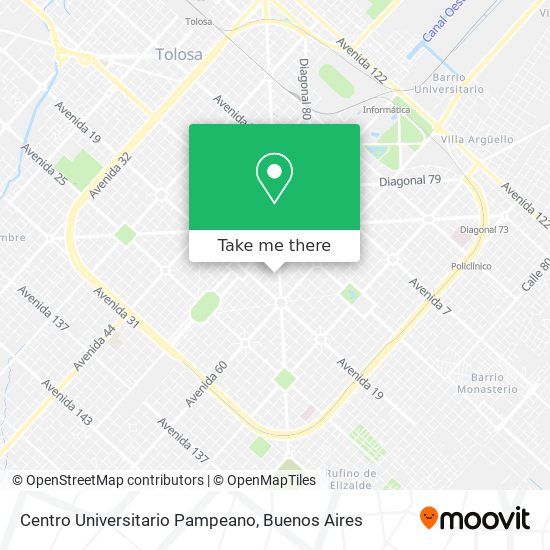 Mapa de Centro Universitario Pampeano