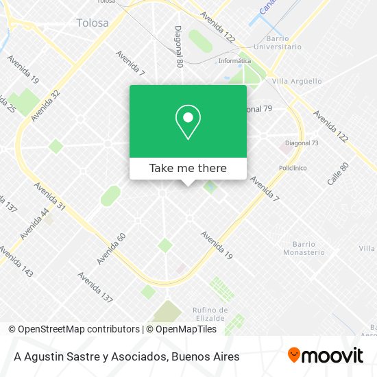 A Agustin Sastre y Asociados map