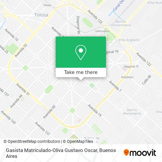 Gasista Matriculado-Oliva Gustavo Oscar map