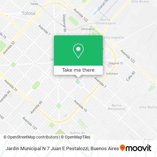 Jardin Municipal N 7 Juan E Pestalozzi map