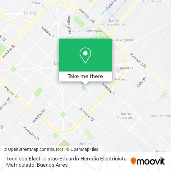 Técnicos Electricistas-Eduardo Heredia Electricista Matriculado map