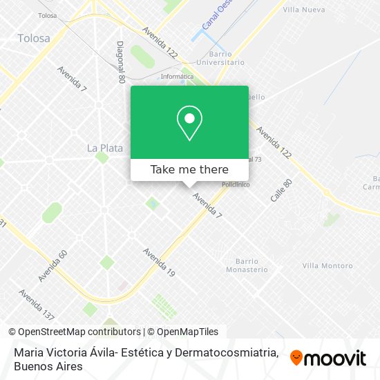 Mapa de Maria Victoria Ávila- Estética y Dermatocosmiatria