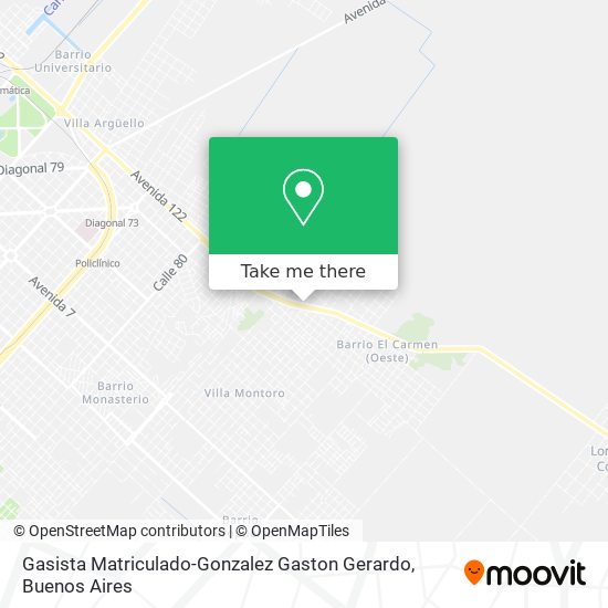 Gasista Matriculado-Gonzalez Gaston Gerardo map