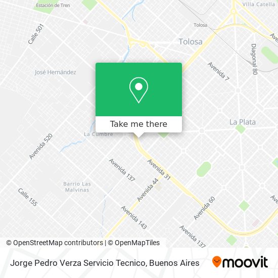 Jorge Pedro Verza Servicio Tecnico map