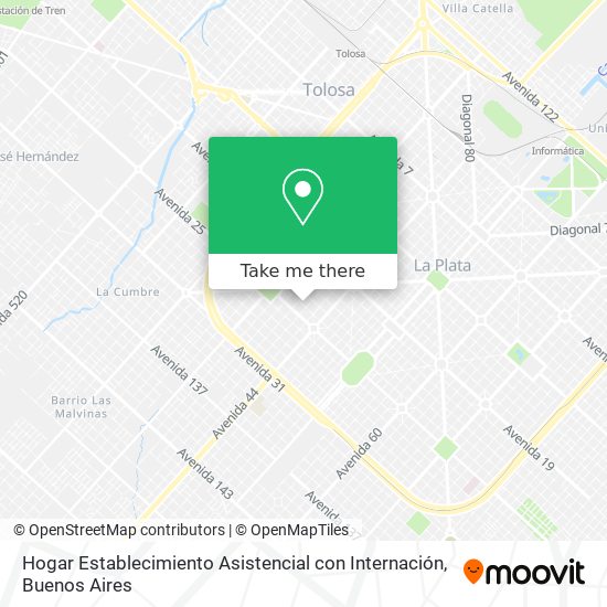 Hogar Establecimiento Asistencial con Internación map