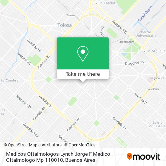 Medicos Oftalmologos-Lynch Jorge F Medico Oftalmologo Mp 110010 map