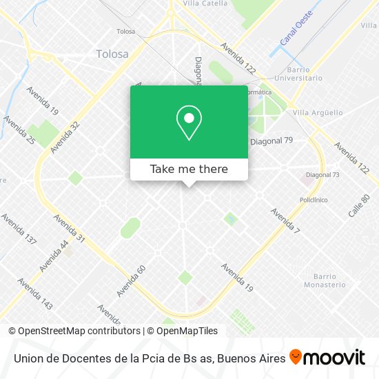 Mapa de Union de Docentes de la Pcia de Bs as