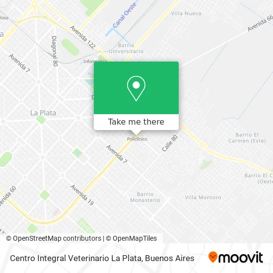 Mapa de Centro Integral Veterinario La Plata