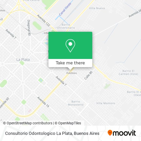 Mapa de Consultorio Odontologico La Plata