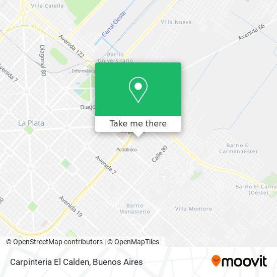 Carpinteria El Calden map