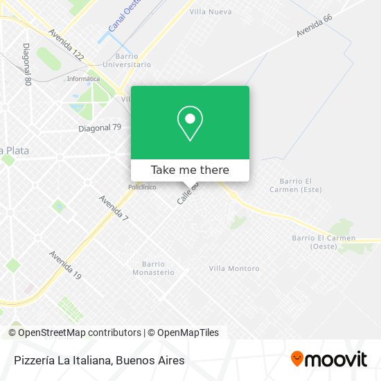 Mapa de Pizzería La Italiana