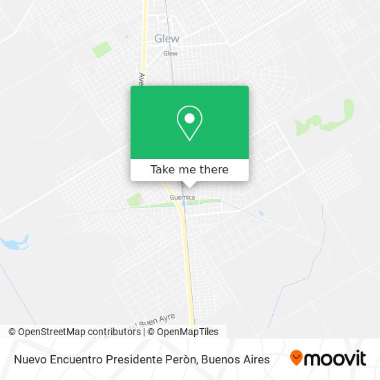 Mapa de Nuevo Encuentro Presidente Peròn
