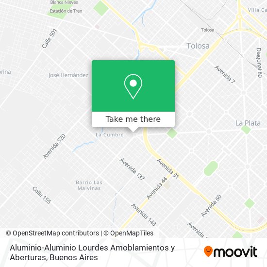 Aluminio-Aluminio Lourdes Amoblamientos y Aberturas map