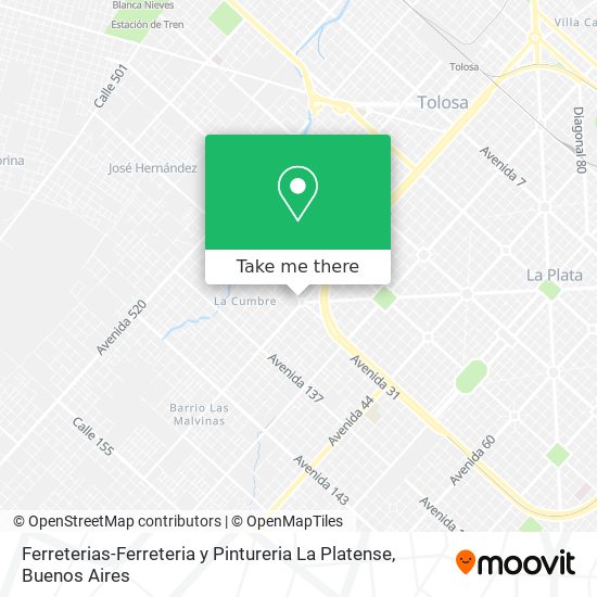 Ferreterias-Ferreteria y Pintureria La Platense map