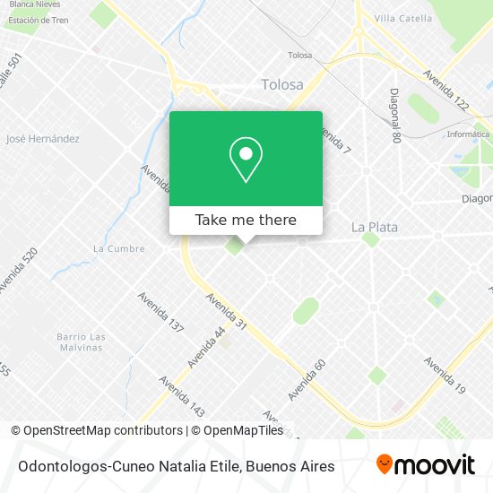 Odontologos-Cuneo Natalia Etile map