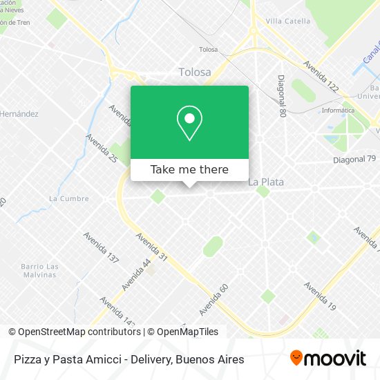 Mapa de Pizza y Pasta Amicci - Delivery